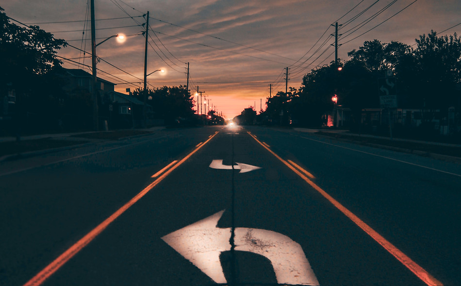Davenport road at sunset — straight steering, tires wearing evenly
